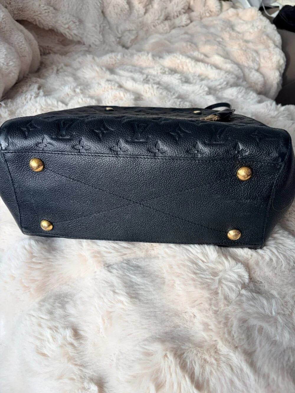 Louis Vuitton Montaigne Handbag | LV Monogram Empreinte Leather MM